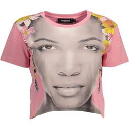 Desigual Womens TS_FACE T-Shirt, Red