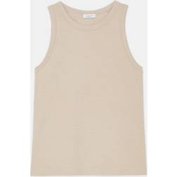 Lafayette 148 New York Swiss Cotton Rib Racerback Tank DUNE