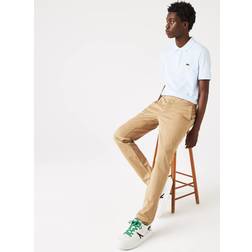 Lacoste Men's Slim Fit Stretch Cotton Pants Beige