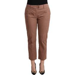 Costume National Tapered Cropped Pants - Brown