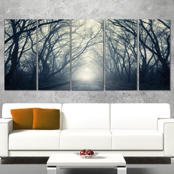 Design Art Autumn Forest in Fog Photography Wall Decor