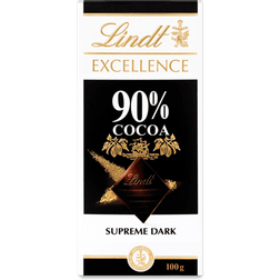 Lindt Excellence Dark 90% Cocoa Chocolate Bar 100g 1Pacco