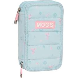 Moos Dubbelt pennfodral Garden 12.5 x 19.5 x 4 cm Turkos 28 pcs