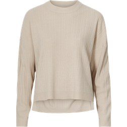 Only Trøje L/S Pullover Knt Beige