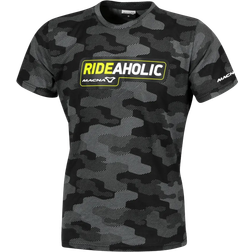 Macna Dazzle Rideaholic T-Shirt - Schwarz/Grau/Neon-Gelb