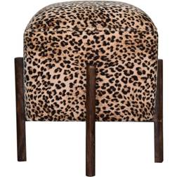 Artisan Artisan Leopard Print Foot Stool