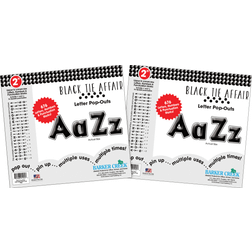 Barker Creek Black Tie Affair 2 Letter Pop-Outs 1352 Characters