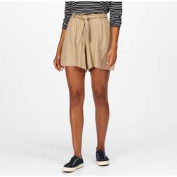 Regatta Sabela Paperbag-Taillenshorts für Damen Beige, Größe: