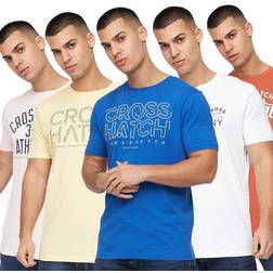 Crosshatch mens 'feltcast' t-shirt pack assorted