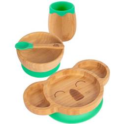 Koala Bamboo Suction Baby Feeding Set 4pc Green