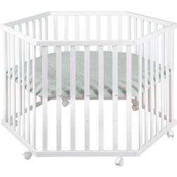 Roba Style Playpen 6-hörnig Vit Frostig Green