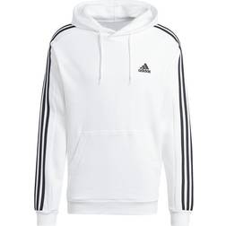 Adidas Men's Sportswear Essentials Fleece 3-Stripes Hoodie - White