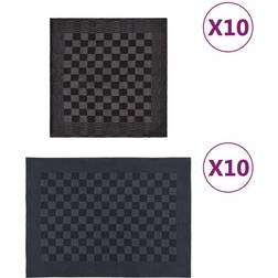 vidaXL 20 stk. Badehåndklæde Multifarve, Blå, Sort, Grå