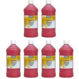 Handy Art Little Masters Washable Tempera Paint, Red, 32 oz. Pack of 6 RPC213720-6 Red