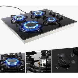 Arebos Gas Hob 4-Burners Glass Ceramic Hob