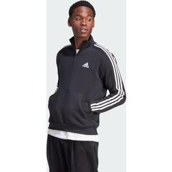 adidas Essentials Fleece 3-Stripes 1/4-Zip Sweatshirt Black