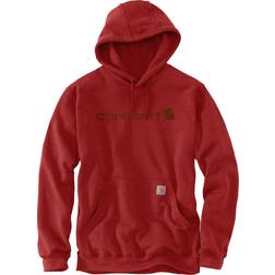 Carhartt Mens Stretchable Signature Logo Hooded Sweatshirt Top - Red