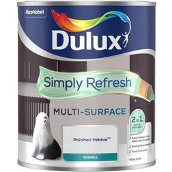 Dulux Simply Refresh Multi Surface Eggshell Pebble Wood Paint 0.75L