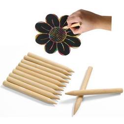 Colorations Scratch Designs Jumbo Wooden Art Sticks Set of 48