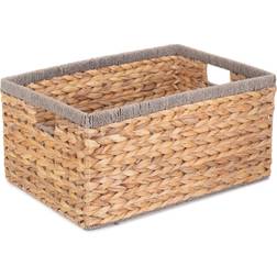 RED HAMPER Large Water Hyacinth With Rope Border Basket