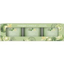 Yankee Candle Vanilla Lime Set Of Three Signature Filled Votives Scented Candle