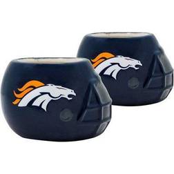 Sporticulture Denver Broncos 2-Piece Ceramic Helmet Planter Set