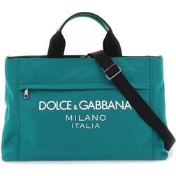 Dolce & Gabbana Nylon holdall with rubberized logo