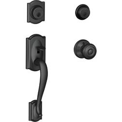 Schlage F62-CAM-GEO Camelot Double Cylinder Handleset