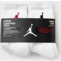 Jordan Boys Legend Crew 6-Pack Socks Boys' Grade School White/White