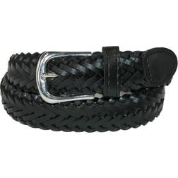 CTM boys' leather braided dress belt pack of 2