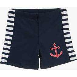 Playshoes Badebukser Shorts Maritime - Navy/Brandrød