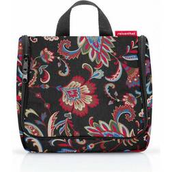 Reisenthel Toalettväska – praktisk necessär med krokar, vattenavvisande material, Paisley svart, 23 x 20 x 10 cm, necessär