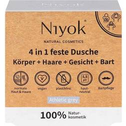 Niyok 4 in 1 feste dusche körper + haare + gesicht + bart athletic 80