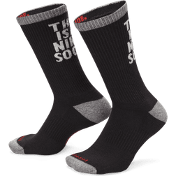 Nike Everyday Plus Cushioned Crew Socks - Black/University Red/Sail