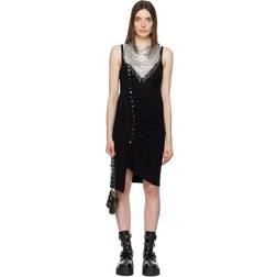 Rabanne Black Gathered Minidress FR