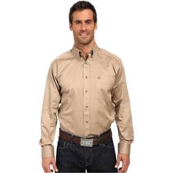 Ariat Twill Shirt Mens, White or Khaki Khaki