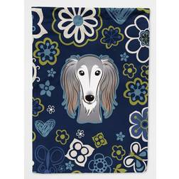 Caroline's Treasures BB5080GF Flowers Saluki Flag Garden