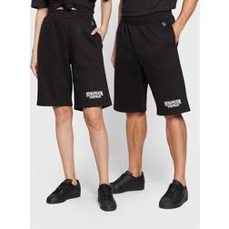 Champion Unisex X Stranger Things Pantaloncini Bermuda Bermudas, Schwarz