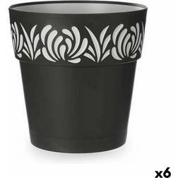 Stefanplast Självvattnande blomkruka Gaia Antracitgrå