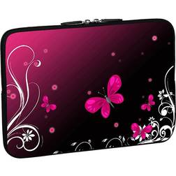 PEDEA tablet netbook tasche 10,1 zoll 25,6cm schutz hülle butterfly