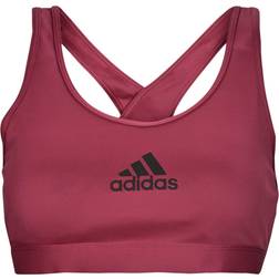 adidas Women's PowerReact Train Support Bra - Burgundy/Black
