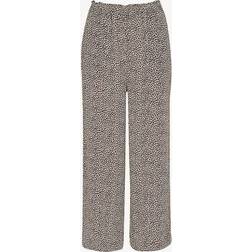 Whistles Womens Multi-coloured Dashed Leopard-print Relaxed-fit Woven Trousers