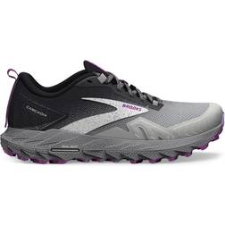 Brooks Cascadia 17 Oyster/Blackened Pearl/Purple Women's Shoes Gray