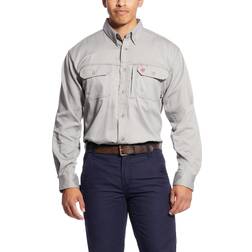 Ariat 10019063 fr button down shirt,gray,l