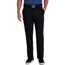 Haggar Cool Right Performance Flex Classic Fit Flat Front Pant Black Black