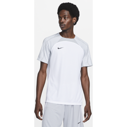 Nike Dri-Fit Strike Kurzarm Fußball Trainingsshirt - White/Wolf Grey/Black
