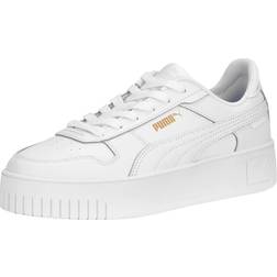 Puma Women's Carina Sneaker, Street White-White-Gold