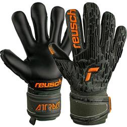 reusch Attrakt Freegel Gold Finger Support - Desert Green/Shocking Orange/Black