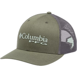 Columbia PFG Logo Mesh Snapback High Crown - Cypress/Cool Green/Bass