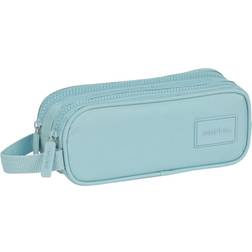 Safta Doppeltasche für Kinder, Federmäppchen für Kinder, ideal für Kinder im Schulalter, bequem und vielseitig, Qualität und Widerstandsfähigkeit, 21 x 6 x 8 cm, Blau, blau, Estándar, Lässig